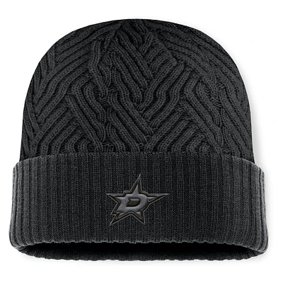 Men's Fanatics Black Dallas Stars Authentic Pro Road Cuffed Knit Hat