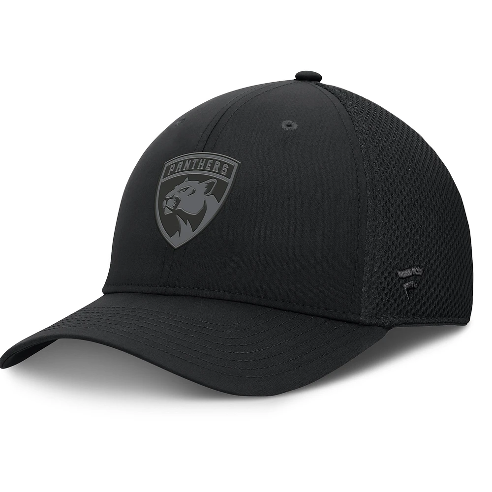 Men's Fanatics Black Florida Panthers Authentic Pro Road Logo Flex Hat