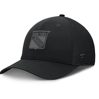 Men's Fanatics Black New York Rangers Authentic Pro Road Logo Flex Hat