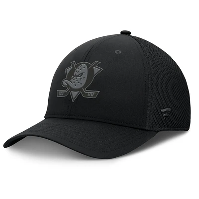 Men's Fanatics Black Anaheim Ducks Authentic Pro Road Logo Flex Hat