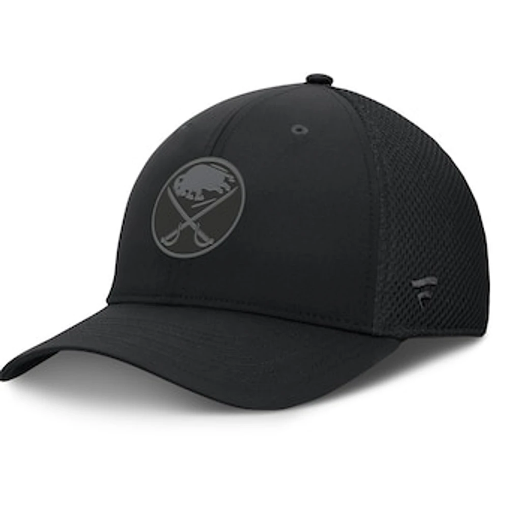 Men's Fanatics Black Buffalo Sabres Authentic Pro Road Logo Flex Hat