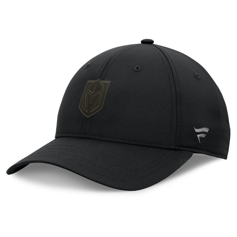 Men's Fanatics Black Vegas Golden Knights Authentic Pro Road Logo Adjustable Hat