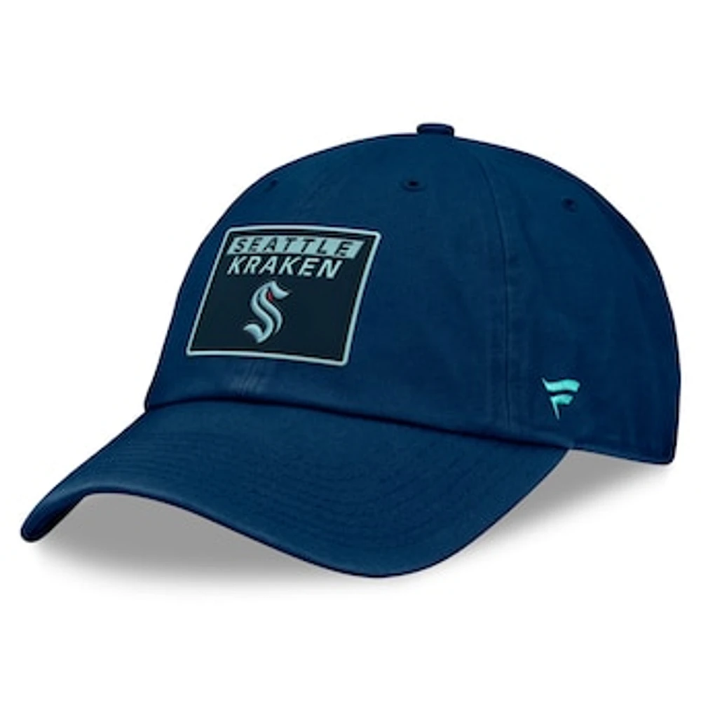 Women's Fanatics  Deep Sea Blue Seattle Kraken Authentic Pro Rink Adjustable Hat