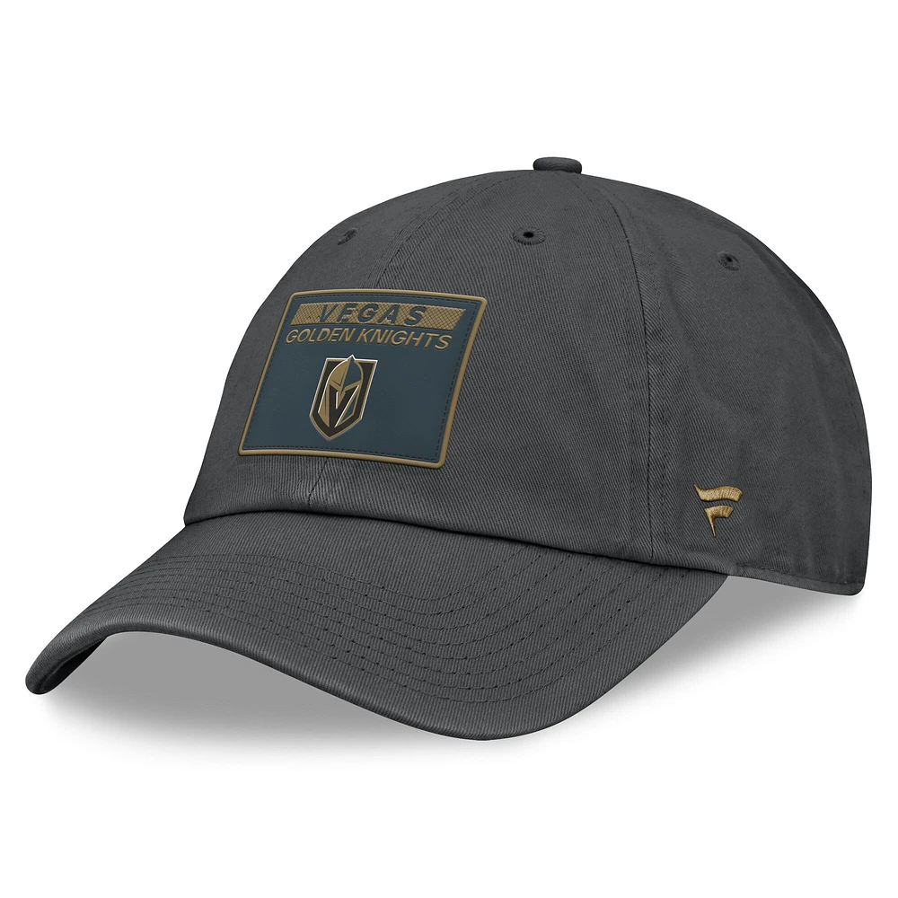 Women's Fanatics Gray Vegas Golden Knights Authentic Pro Rink Adjustable Hat