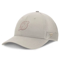 Women's Fanatics Tan New Jersey Devils Authentic Pro Road Trucker Adjustable Hat