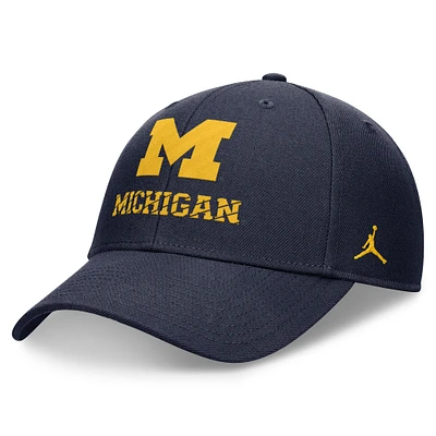 Men's Jordan Brand Navy Michigan Wolverines Primetime Rise Adjustable Hat