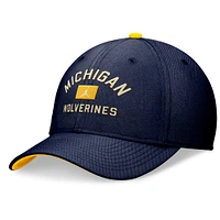 Men's Jordan Brand Navy Michigan Wolverines Primetime Rise Swoosh Flex Hat