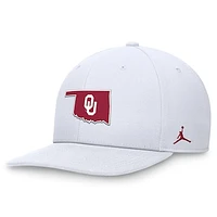 Men's Jordan Brand White Oklahoma Sooners Primetime Pro Snapback Hat