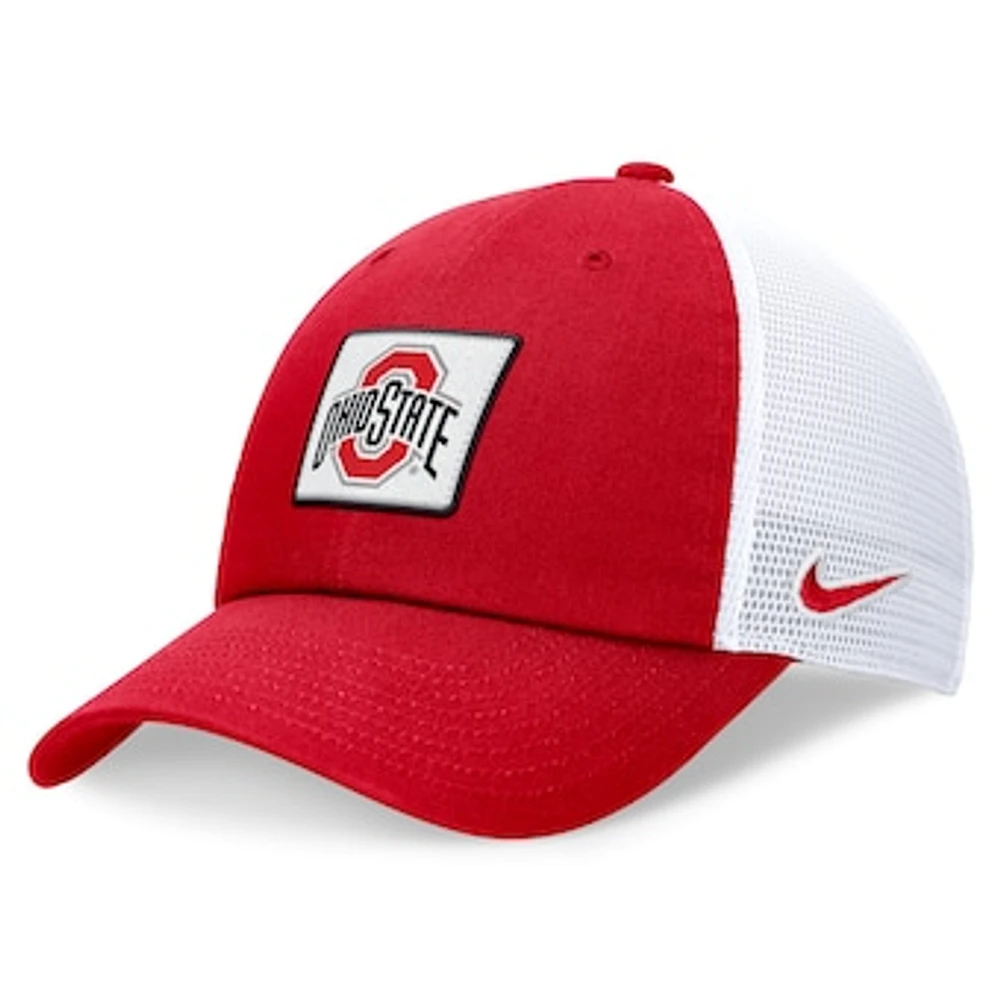 Men's Nike Scarlet/White Ohio State Buckeyes Primetime Club Trucker Adjustable Hat