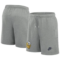 Men's Nike Heather Gray Michigan Wolverines Legacy Essential Fleece Shorts