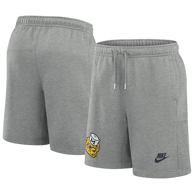 Men's Nike Heather Gray Michigan Wolverines Legacy Essential Fleece Shorts