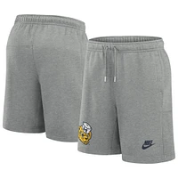 Men's Nike Heather Gray Michigan Wolverines Legacy Essential Fleece Shorts