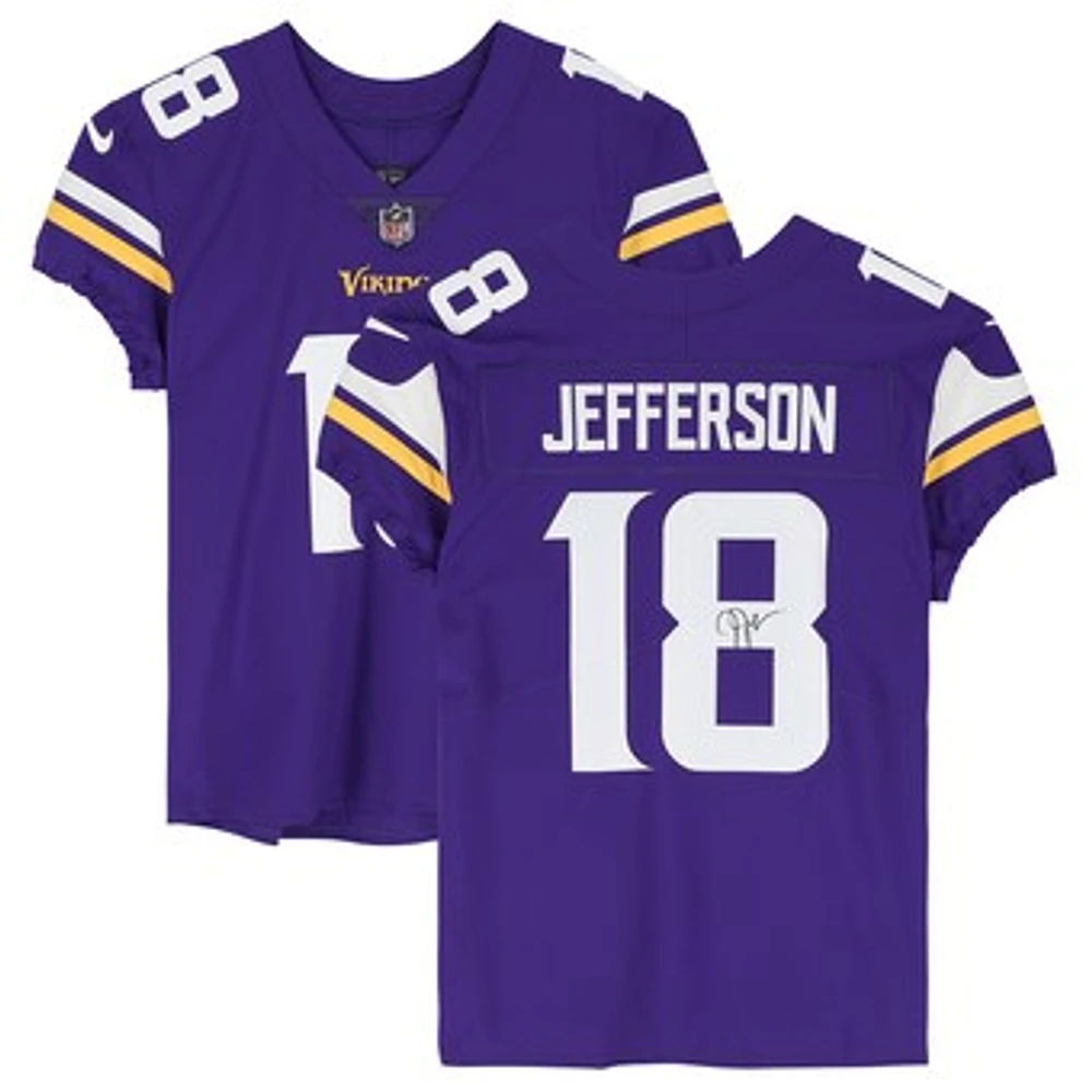 Justin Jefferson Minnesota Vikings Autographed Purple Nike Elite Jersey