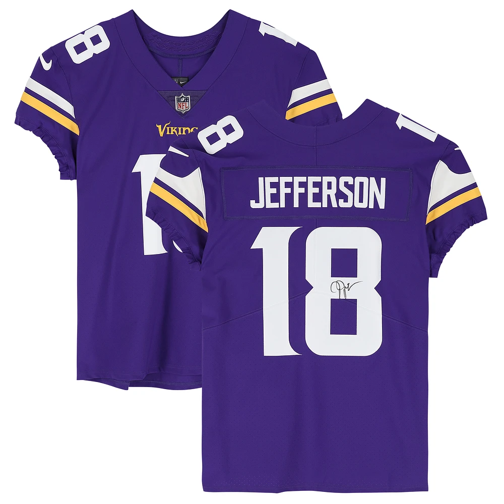 Justin Jefferson Minnesota Vikings Autographed Purple Nike Elite Jersey