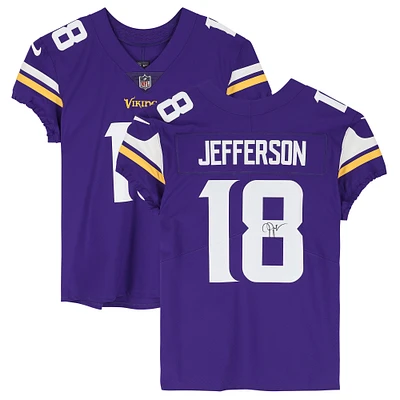 Justin Jefferson Minnesota Vikings Autographed Purple Nike Elite Jersey
