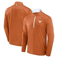 Men's Fanatics Texas Orange Longhorns Fundamental Defender Quarter-Zip Jacket