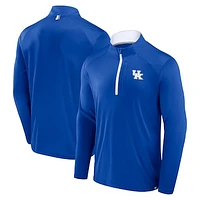 Men's Fanatics Royal Kentucky Wildcats Fundamental Defender Quarter-Zip Jacket