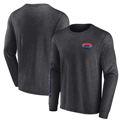 Men's Formula 1 Heather Charcoal Fever Pitch Long Sleeve T-Shirt