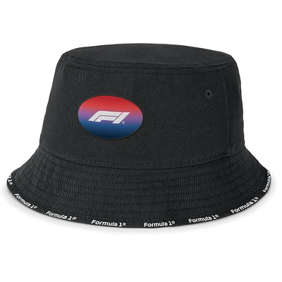 Men's Formula 1  Black Formula 1 Merchandise Fair Catch Bucket Hat