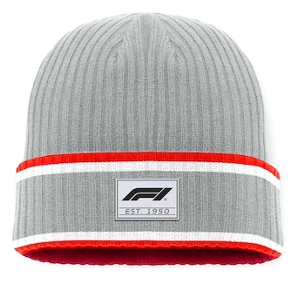 Men's Gray Formula 1 Drew Cuffed Knit Hat