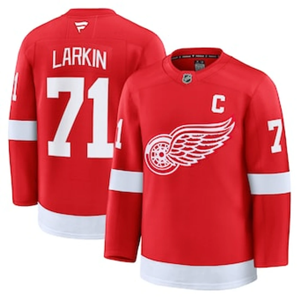 Men's Fanatics Dylan Larkin Red Detroit Wings Home Premium Jersey