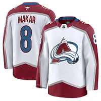 Men's Fanatics Cale Makar White Colorado Avalanche Away Premium Jersey