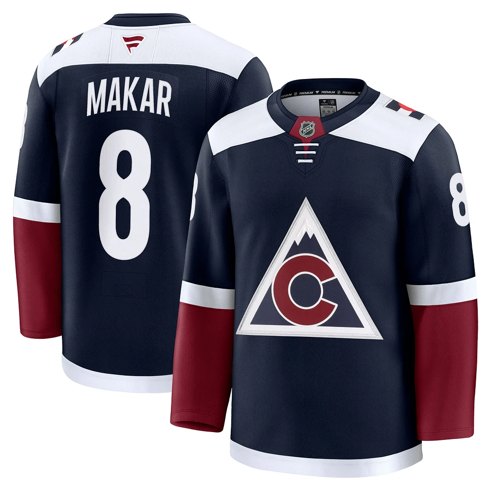 Men's Fanatics Cale Makar Navy Colorado Avalanche Alternate Premium Jersey