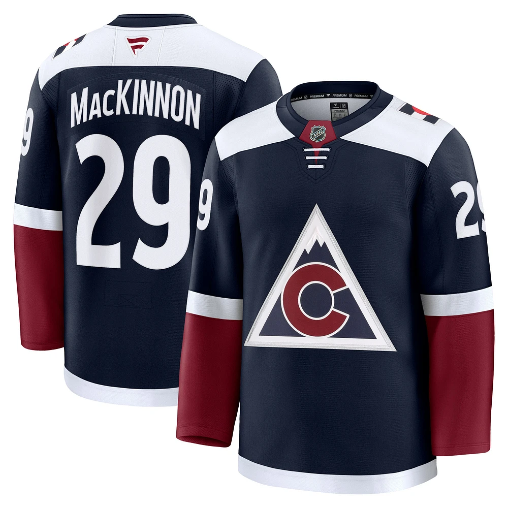 Men's Fanatics Nathan MacKinnon Navy Colorado Avalanche Alternate Premium Jersey