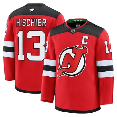 Men's Fanatics Nico Hischier Red New Jersey Devils Home Premium