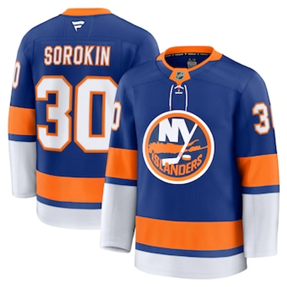 Men's Fanatics Ilya Sorokin Royal New York Islanders Home Premium Jersey