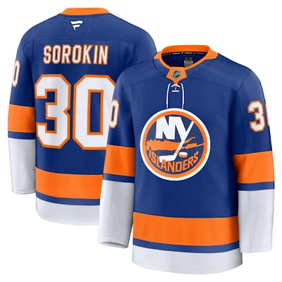 Men's Fanatics Ilya Sorokin Royal New York Islanders Home Premium Jersey