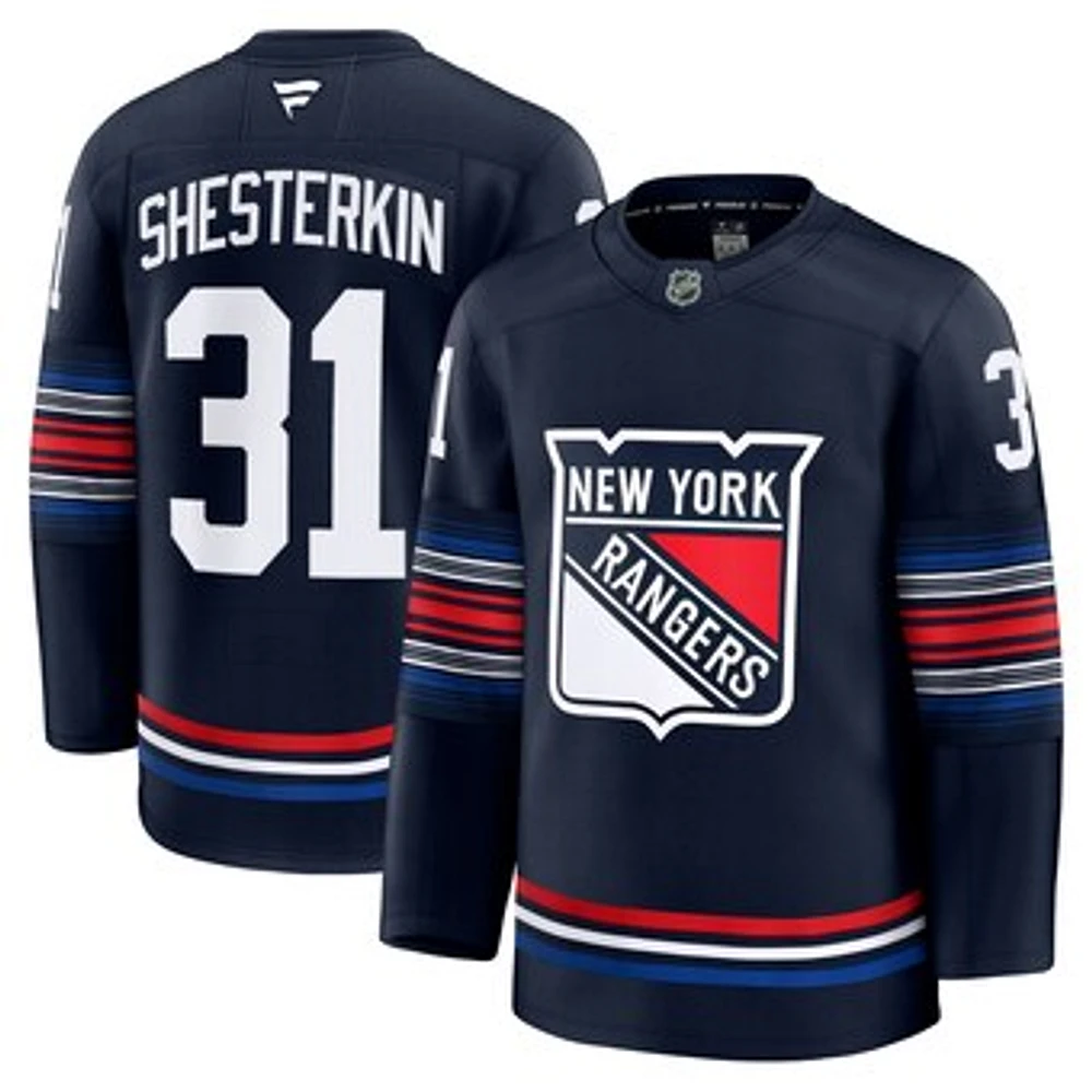 Men's Fanatics Igor Shesterkin Navy New York Rangers Alternate Premium Jersey