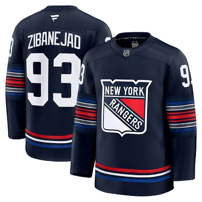 Men's Fanatics Mika Zibanejad Navy New York Rangers Alternate Premium Jersey