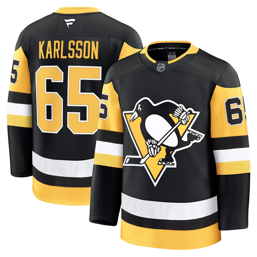 Men's Fanatics Erik Karlsson Black Pittsburgh Penguins Home Premium Jersey