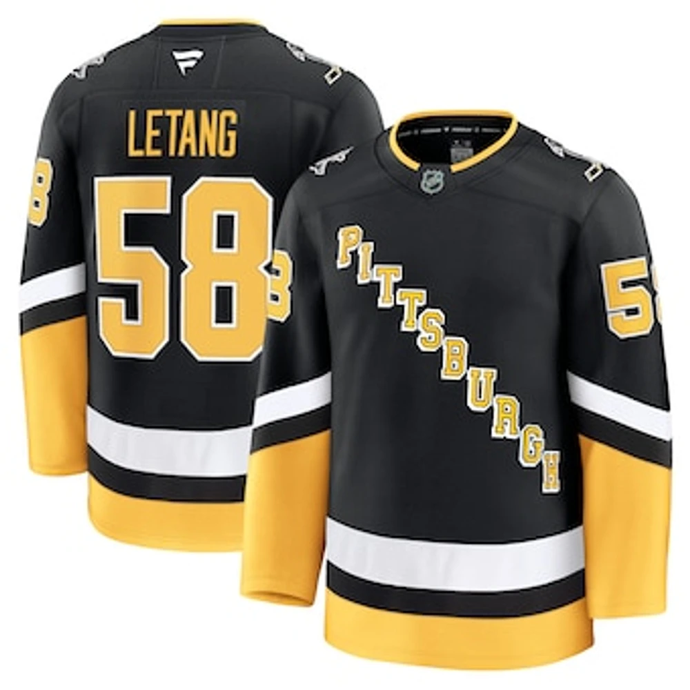 Men's Fanatics Kris Letang Black Pittsburgh Penguins Alternate Premium Jersey