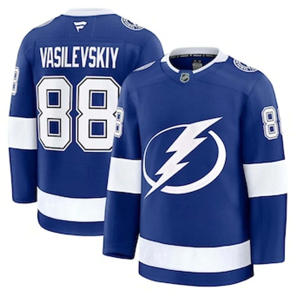 Men's Fanatics Andrei Vasilevskiy Blue Tampa Bay Lightning Home Premium Jersey