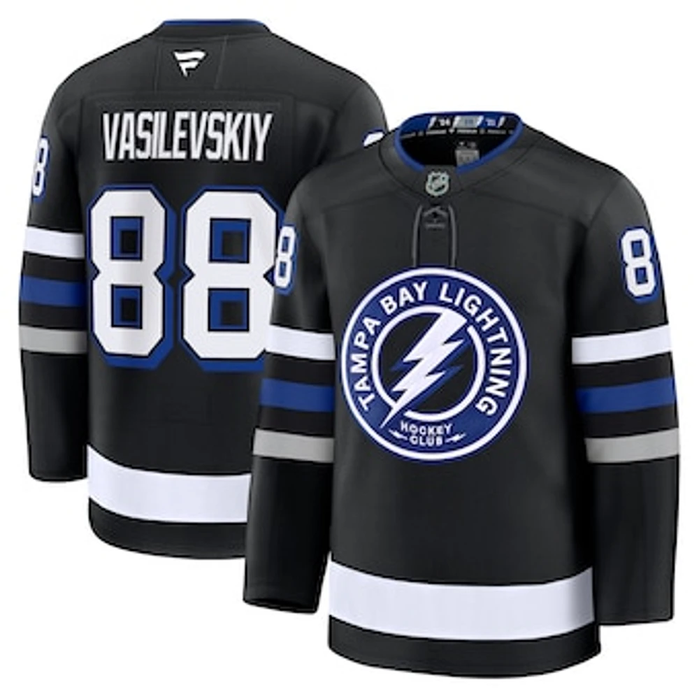 Men's Fanatics Andrei Vasilevskiy Black Tampa Bay Lightning Alternate Premium Jersey