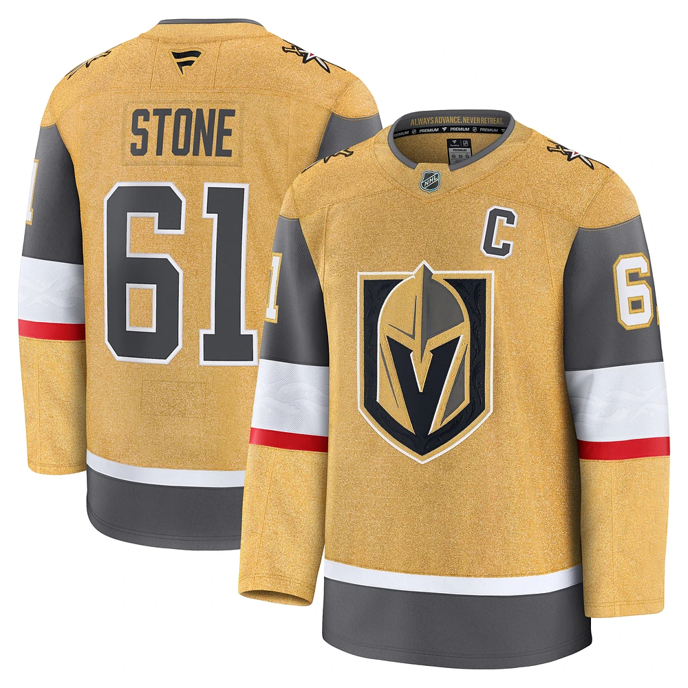 Men's Fanatics Mark Stone Gold Vegas Golden Knights Home Premium Jersey