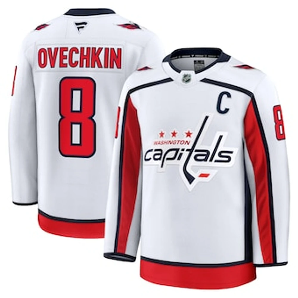 Men's Fanatics Alexander Ovechkin White Washington Capitals Away Premium Jersey