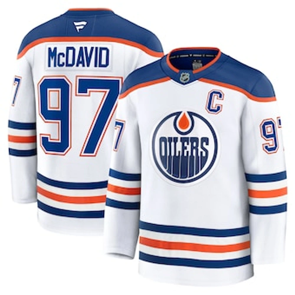 Men's Fanatics Connor McDavid White Edmonton Oilers Away Premium Player Jersey