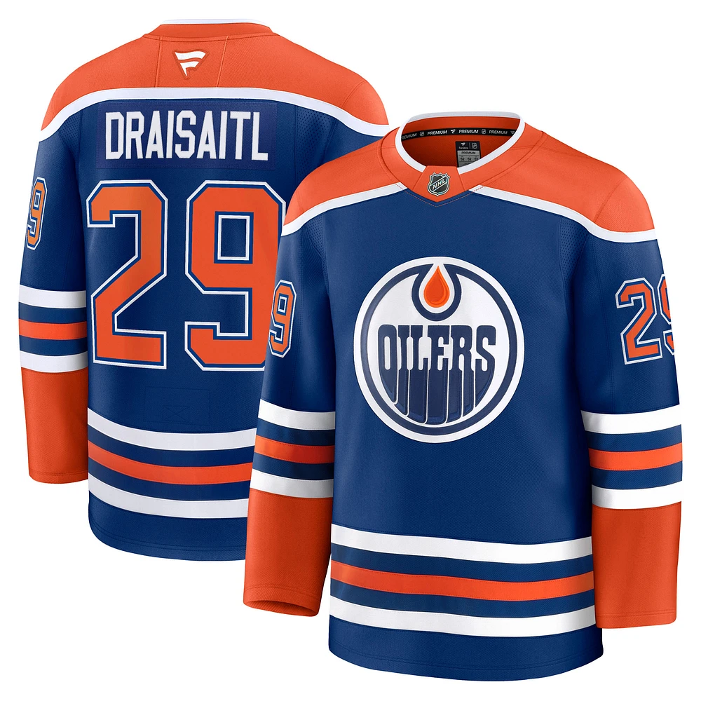 Men's Fanatics Leon Draisaitl Royal Edmonton Oilers Home Premium Player Jersey