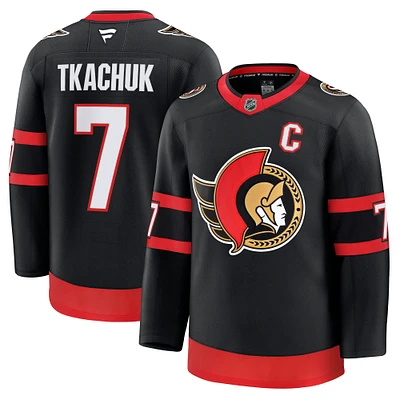 Men's Fanatics Brady Tkachuk Black Ottawa Senators Home Premium Player Jersey