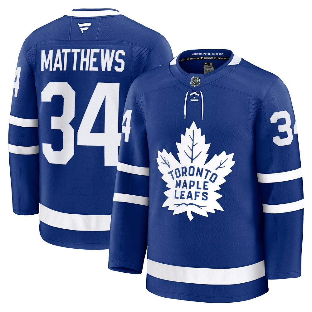 Men's Fanatics Auston Matthews Blue Toronto Maple Leafs Home Premium Player Jersey