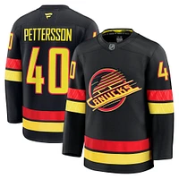 Men's Fanatics Elias Pettersson Black Vancouver Canucks Alternate Premium Player Jersey