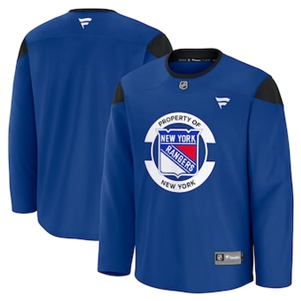 Men's Fanatics Blue New York Rangers Team Practice Jersey