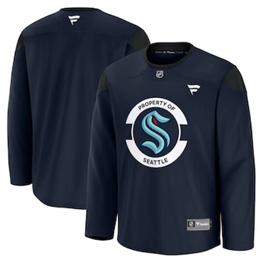 Men's Fanatics Deep Sea Blue Seattle Kraken Team Practice Jersey