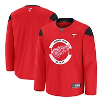 Men's Fanatics Red Detroit Wings Home Practice Jersey