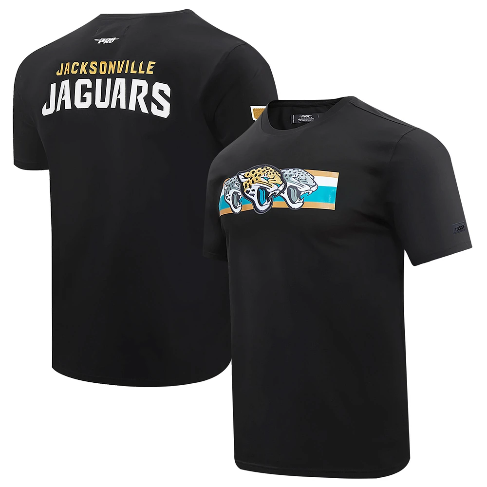 Men's Pro Standard Black Jacksonville Jaguars Retro Striper T-Shirt