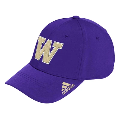 Men's adidas Purple Washington Huskies Locker Room Logo Flex Hat