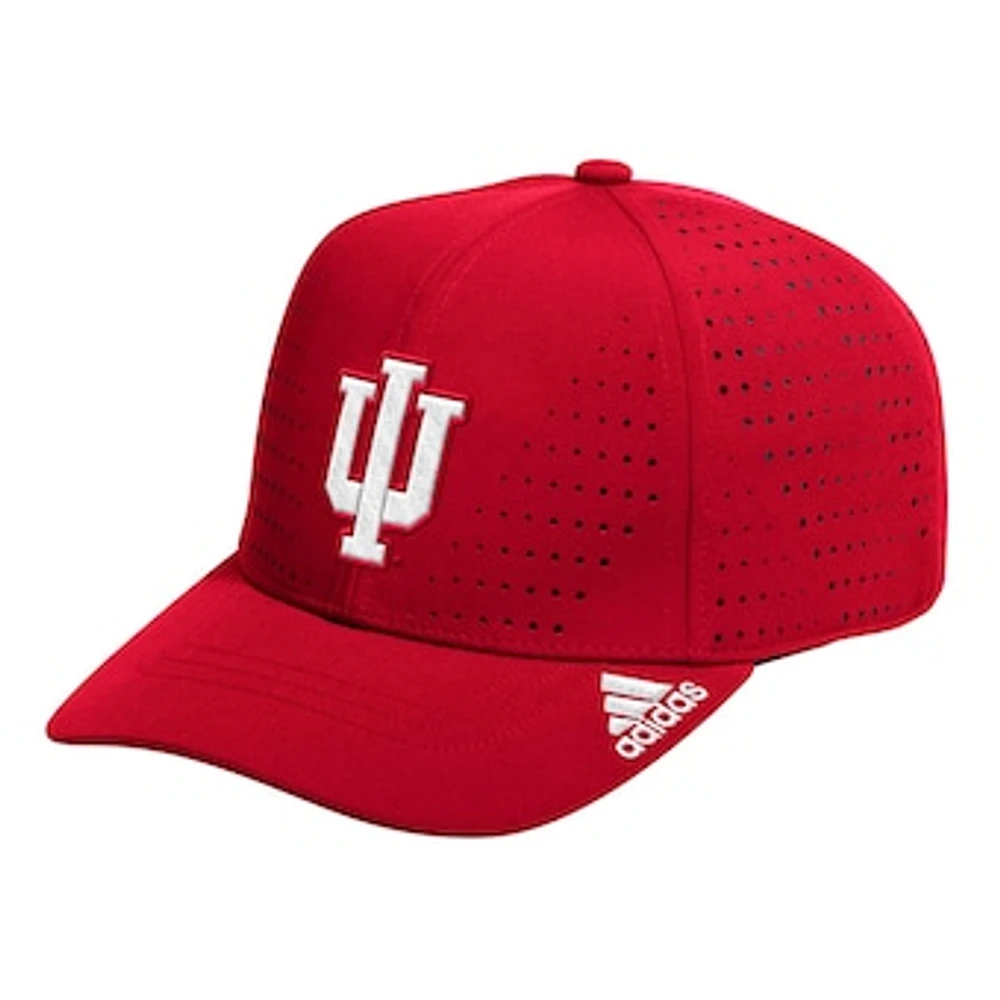 Men's adidas Crimson Indiana Hoosiers Locker Room Perforated Adjustable Hat